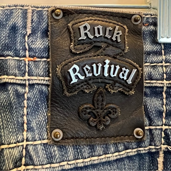 Rock Revival Embroidered Robert Straight Jeans-Size 31 - Picture 8 of 16